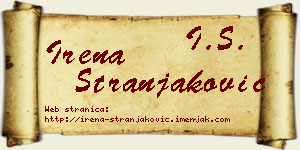 Irena Stranjaković vizit kartica